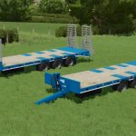 stewart low loader bale trailer flatbed v1.0 fs22 2