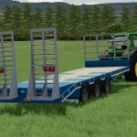 stewart low loader bale trailer flatbed v1.0 fs22 3