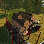 timberrr jaw wheel loader log fork v1.0 fs22 3