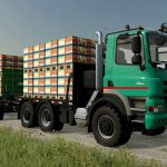 trucks and trailer with pallet autoload v1.0 fs22 2