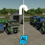 trucks and trailer with pallet autoload v1.0 fs22 6