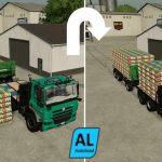 trucks and trailer with pallet autoload v1.0.0.1 fs22 2