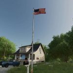 usa flags with elmcreek wolves v1.0 fs22 1