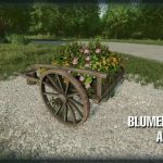 wooden flower cart v1.0 fs22 2