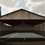 wooden open garage 28white 2C brown 2C red and blue 29 v1.0 fs22 1