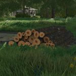 wooden pile prefab v1.0 fs22 2