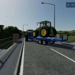 kane lowloader bale trailer v1.0 fs22 2