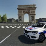 renault megane estate 2020 police nationale crs v1.0 fs22 2