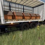 kamaz 6520 curtain 2Btandem trailer v1.0 fs22 2