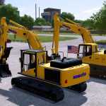 komatsu 7 excavator pack v1.0 fs22 1