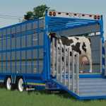 broughan 28 foot animal trailer v1.0 fs22 1