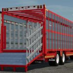 broughan 28 foot animal trailer v1.0 fs22 5