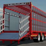 broughan 28 foot animal trailer v1.0 fs22 6