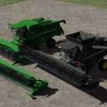 john deere t series and 600x headers v1.3 fs22 1