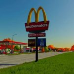 mcdonald s drive thru sign v1.0 fs22 2