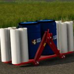 balewrap silage barrel holder v1.0 fs22 3