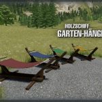 wooden ship garden hammock v1.0 fs22 2