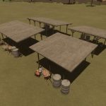 package of wooden shelters v1.0 fs22 2